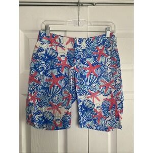 Lilly Pulitzer Womens 0 The Chipper Starfish Bermuda Coastal Bermuda Shorts